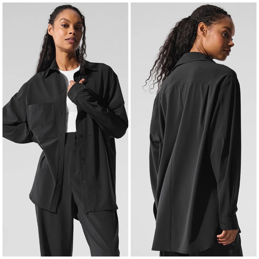 ALO Yoga | Dreamscape Button Down Long Sleeve in Black